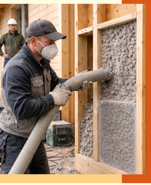 Утепление дома из бруса эковатой в Улан-Удэ от 1895 руб/м2 | ТепломастерЛнд